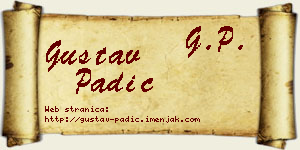 Gustav Padić vizit kartica